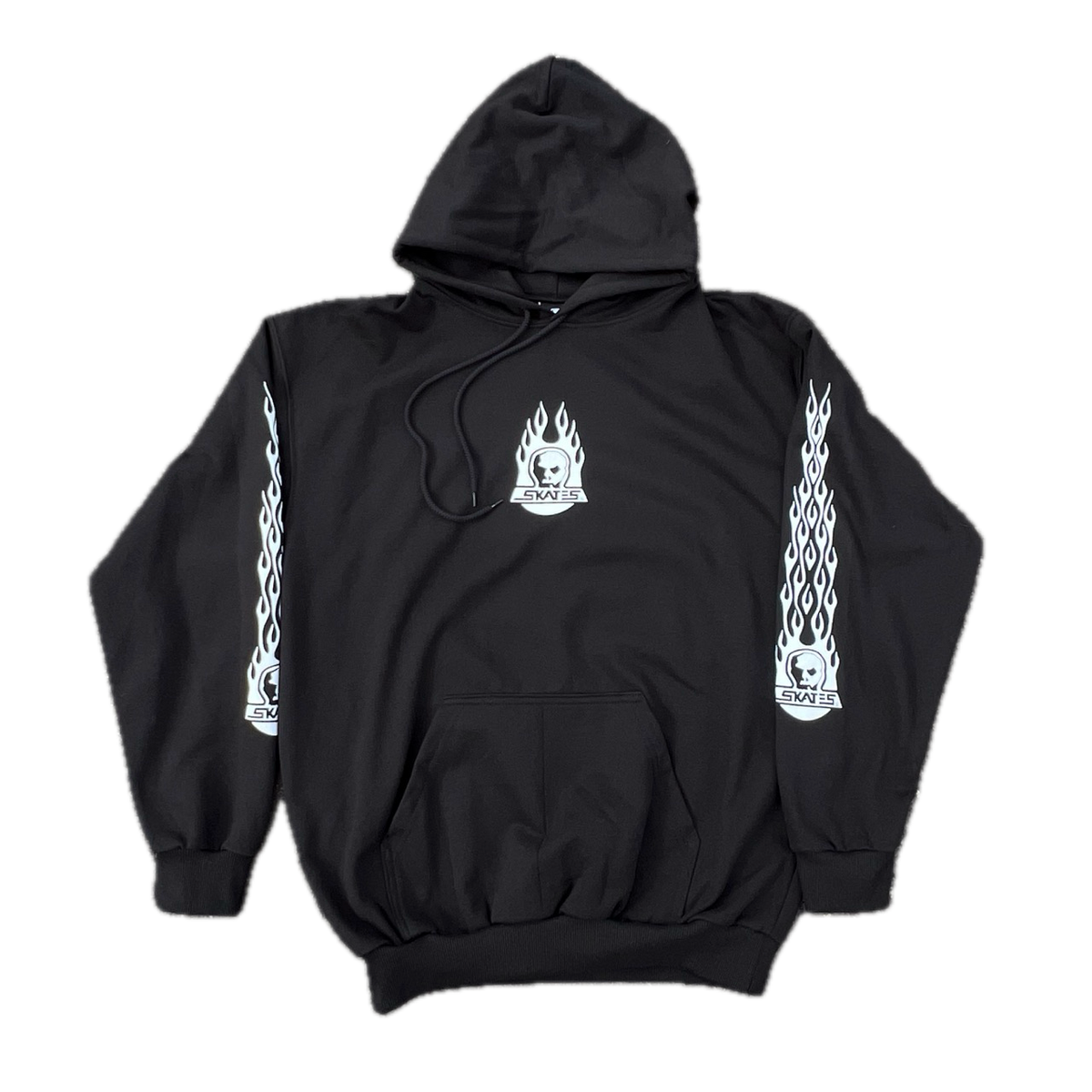 Skull Skates Burnt Fireball Skull Classics Hoodie - Black/White