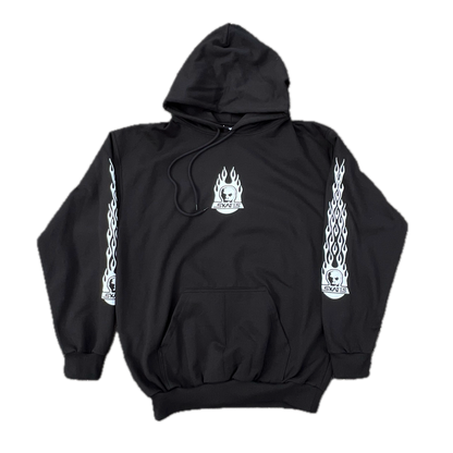 Skull Skates Burnt Fireball Skull Classics Hoodie - Black/White