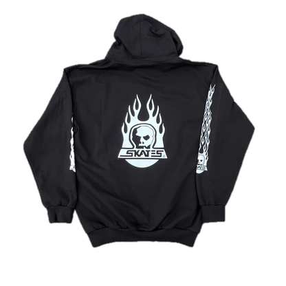 Skull Skates Burnt Fireball Skull Classics Hoodie - Black/White