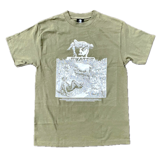 Skull Skates Goat Tee - Military Green
