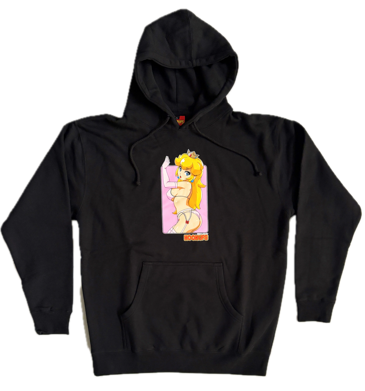 Hook-Ups Peach Hoodie - Black
