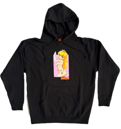 Hook-Ups Peach Hoodie - Black