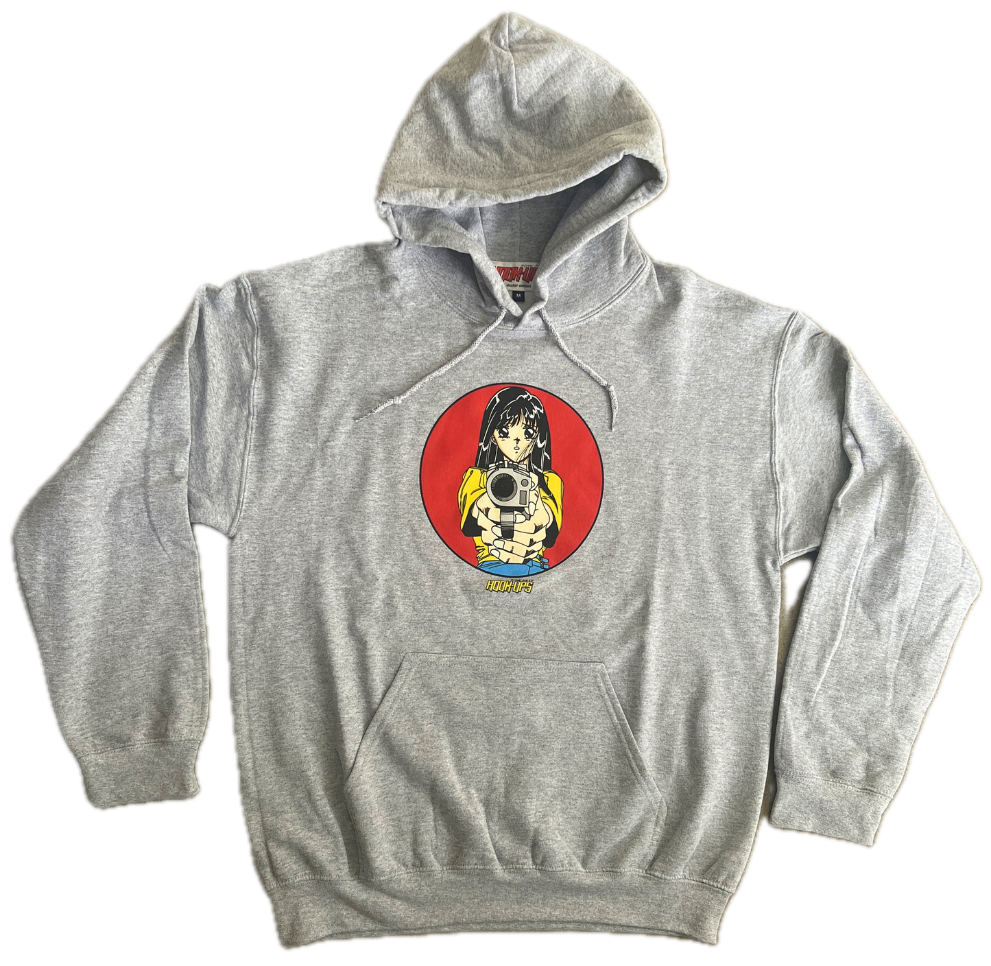 Hook-Ups Barrel Of A Gun Hoodie - Heather Grey