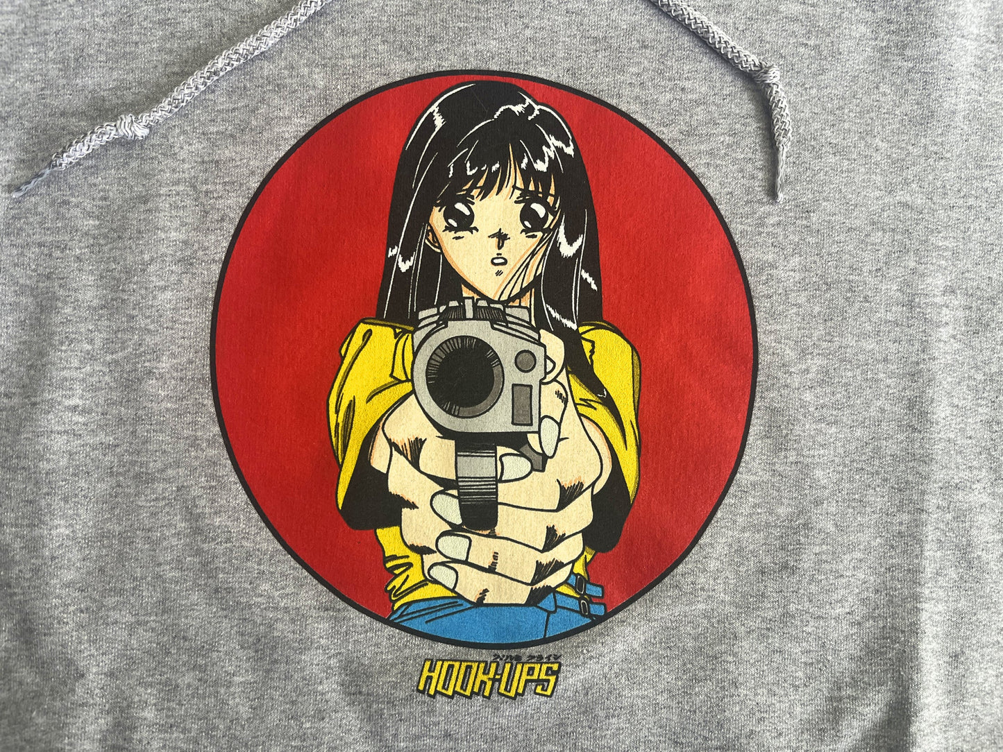 Hook-Ups Barrel Of A Gun Hoodie - Heather Grey