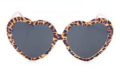Happy Hour Heart-Ons Sunglasses - Leopard