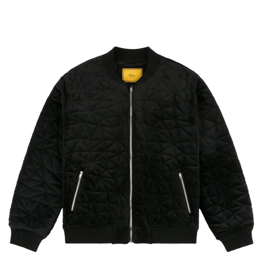 Dime Velour Bomber Jacket - Black