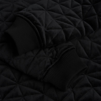 Dime Velour Bomber Jacket - Black