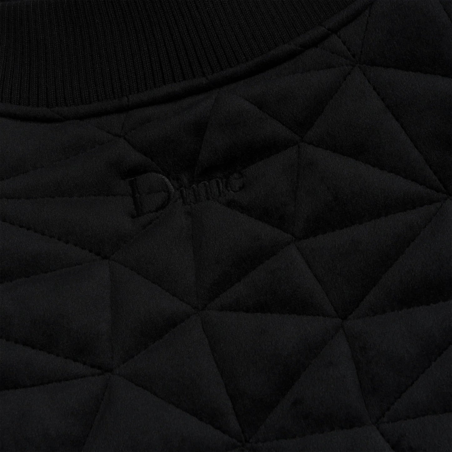 Dime Velour Bomber Jacket - Black