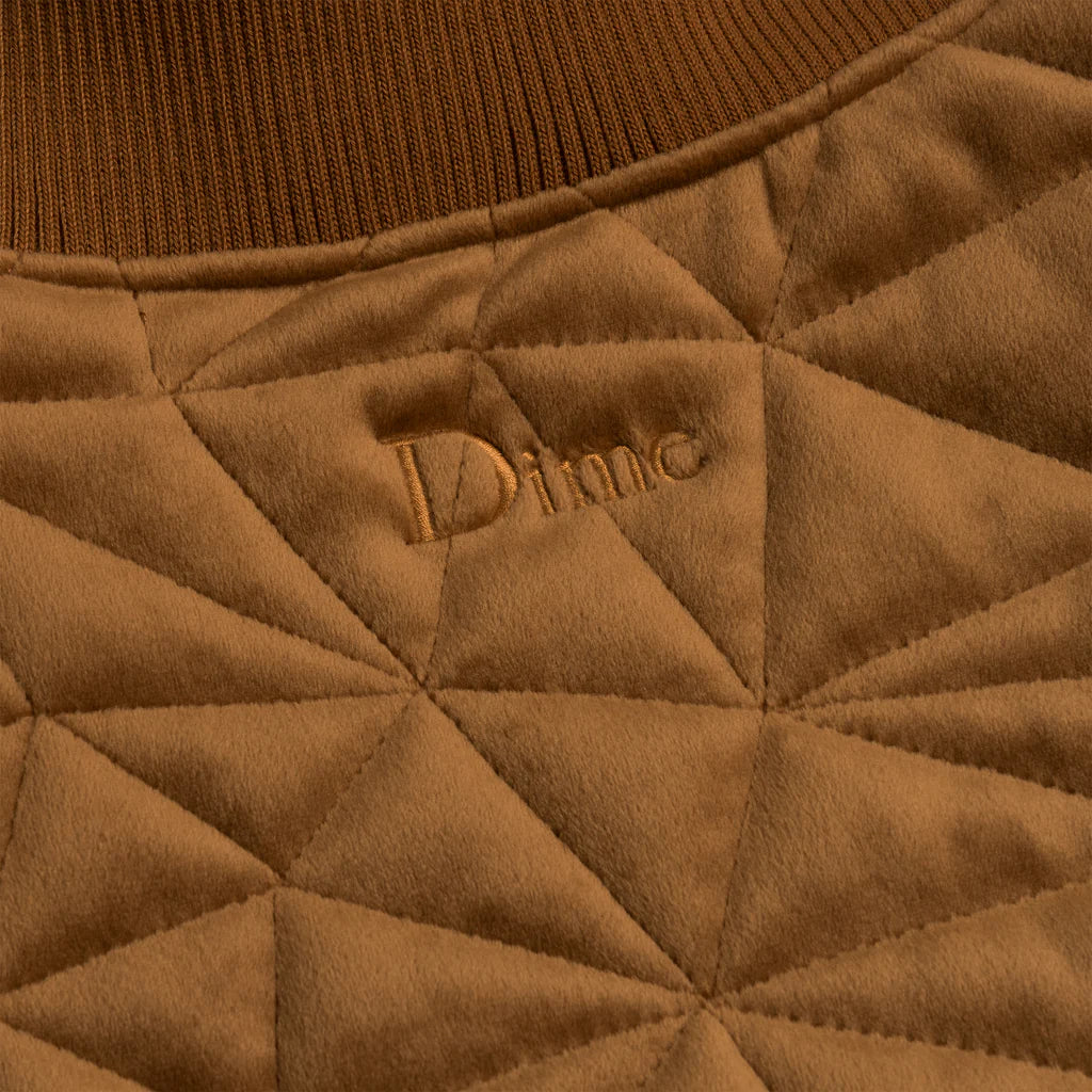 Dime Velour Bomber Jacket - Rust