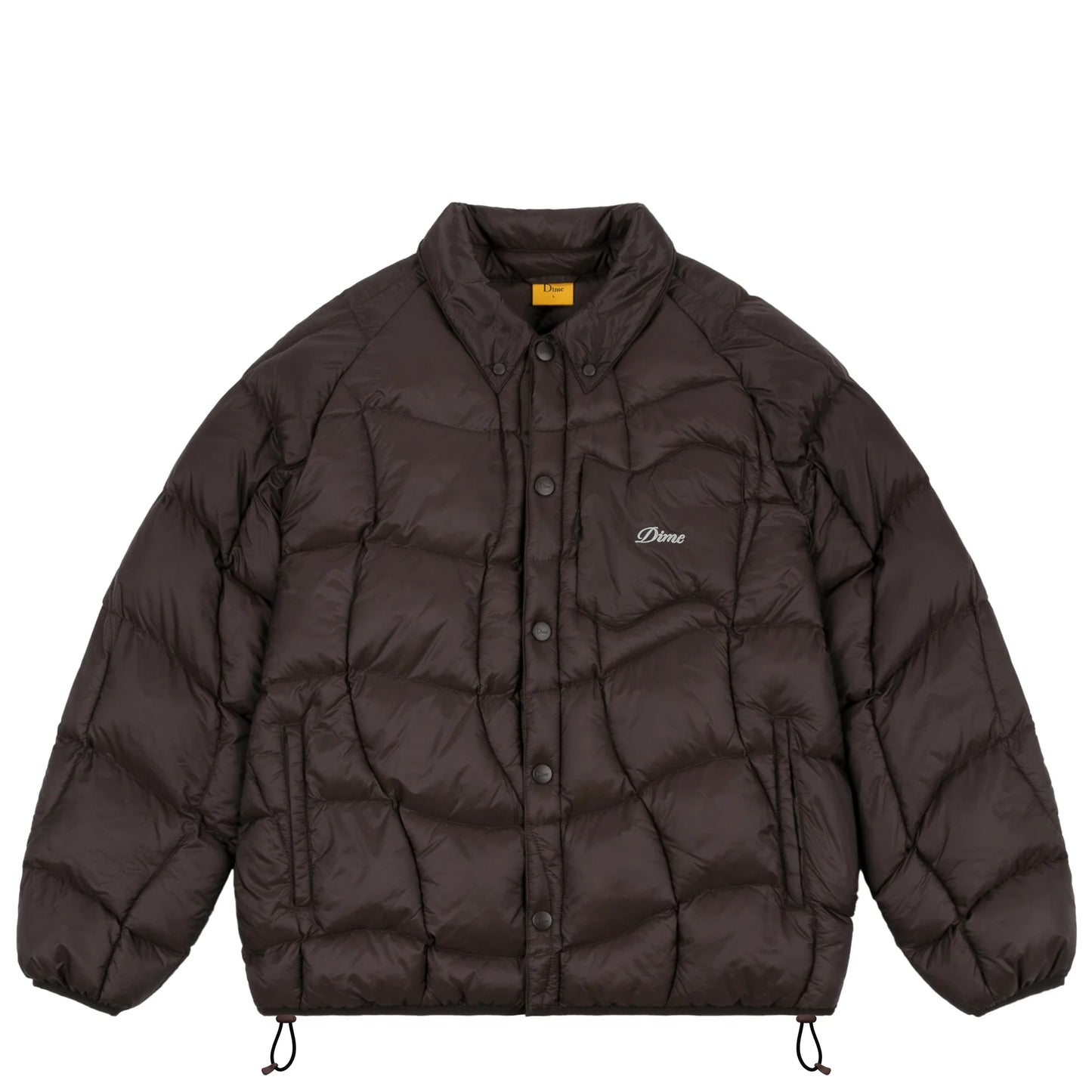 Dime Midweight Wave Puffer Jacket - Espresso