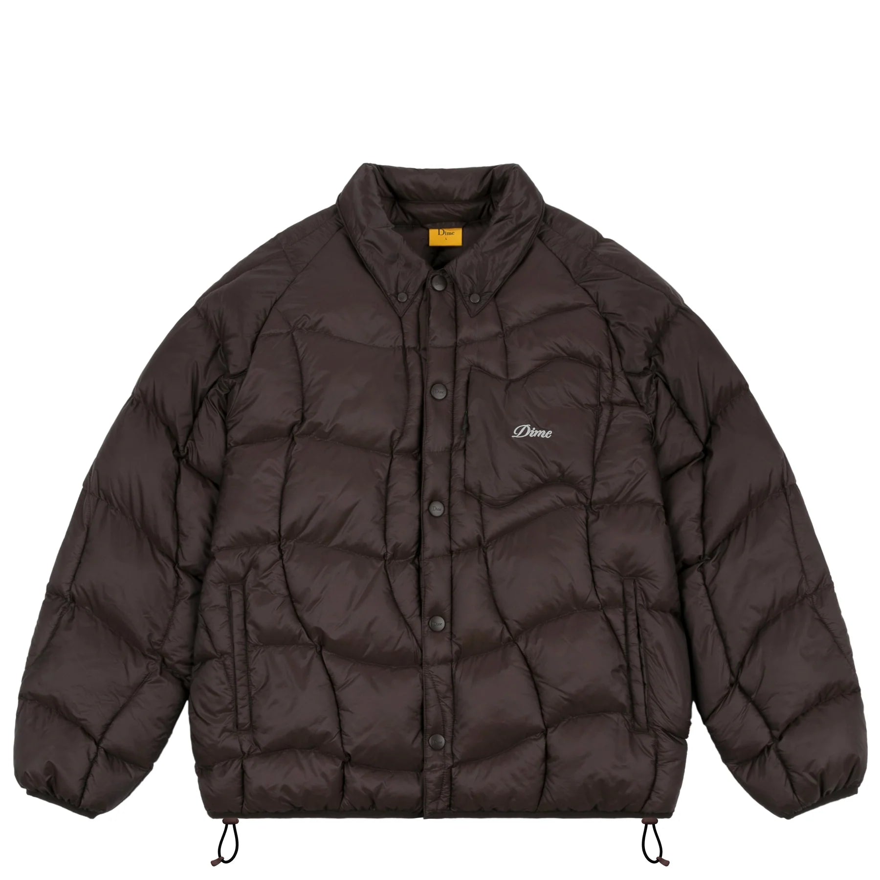 Dime Midweight Wave Puffer Jacket (Espresso) – CNCPTS Dime Midweight Wave Puffer Jacket (Espresso) – CNCPTS
