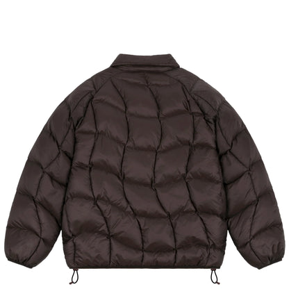 Dime Midweight Wave Puffer Jacket - Espresso