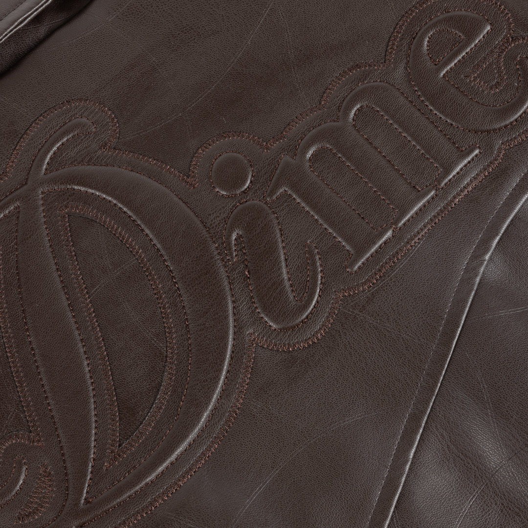 Dime Debossed Wavy Jacket - Brown