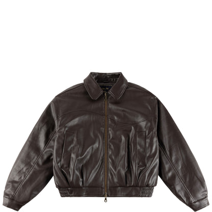 Dime Debossed Wavy Jacket - Brown