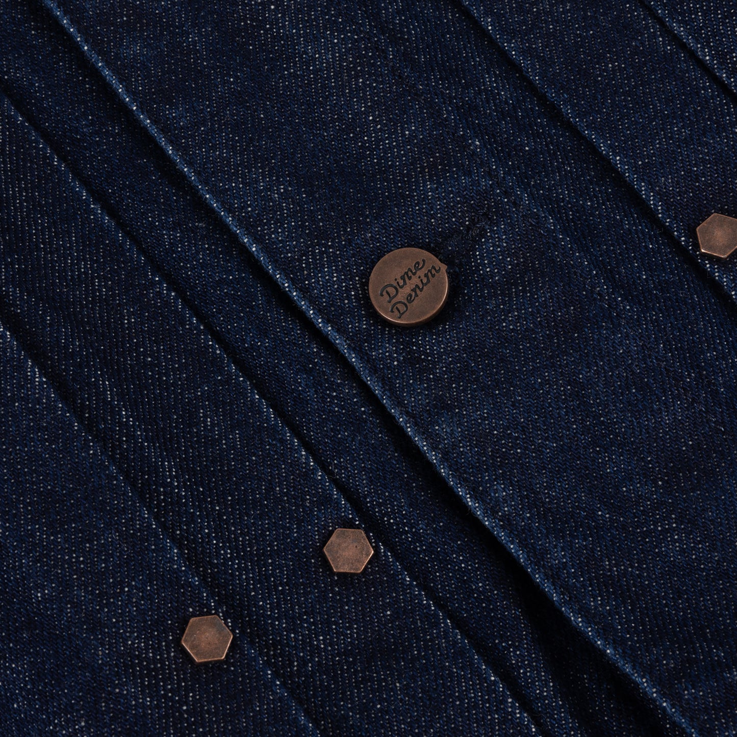 Dime Pleated Denim Jacket - Indigo