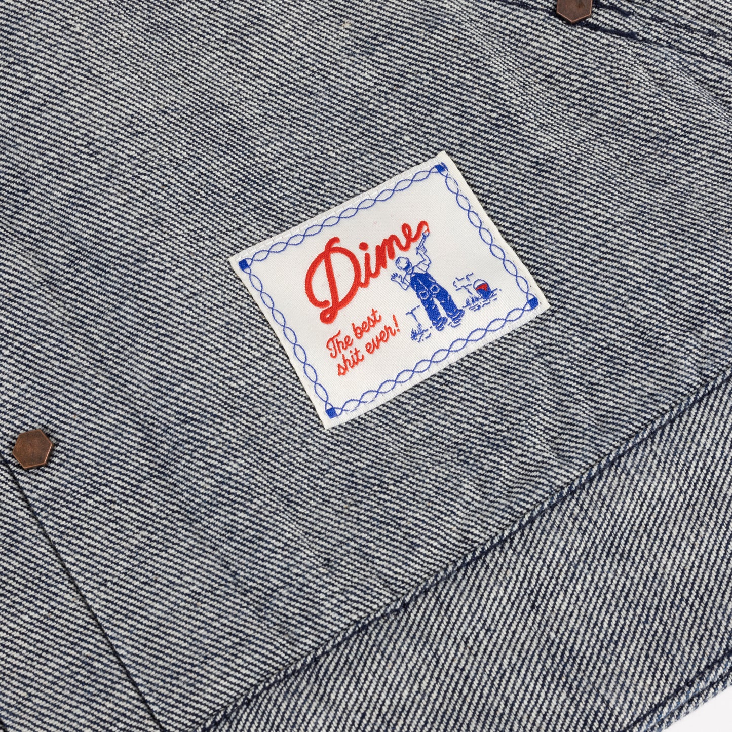 Dime Pleated Denim Jacket - Reversed Indigo