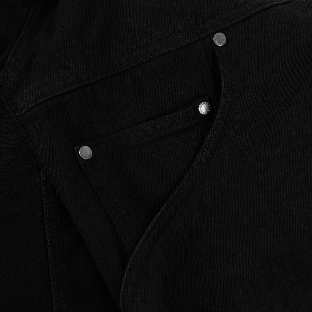 Dime Hooded Denim Jacket - Black