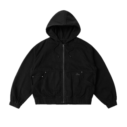 Dime Hooded Denim Jacket - Black