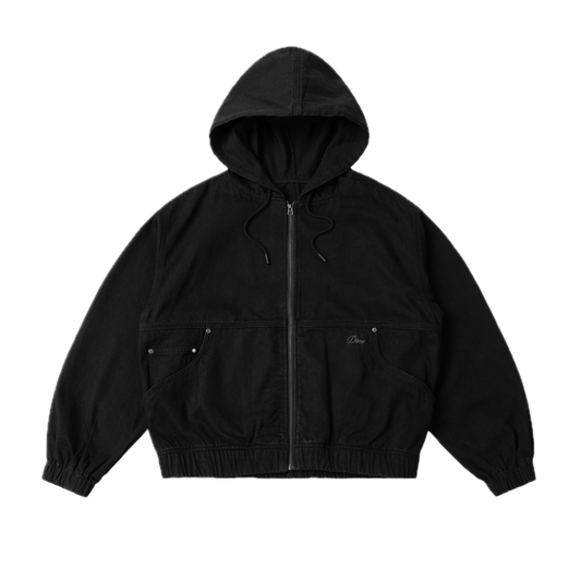 Dime Hooded Denim Jacket - Black