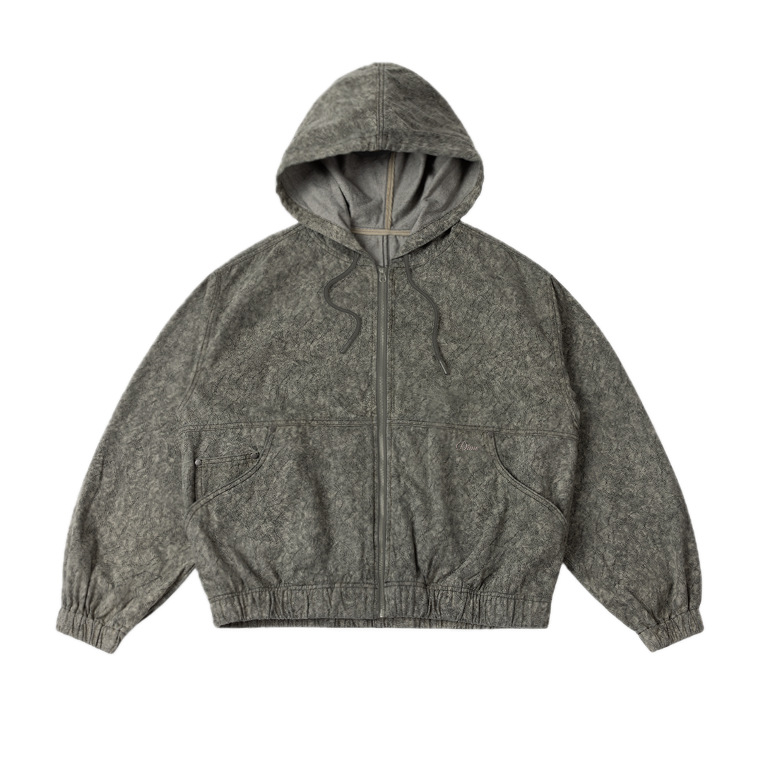 Dime Hooded Denim Jacket - Electric Charcoal