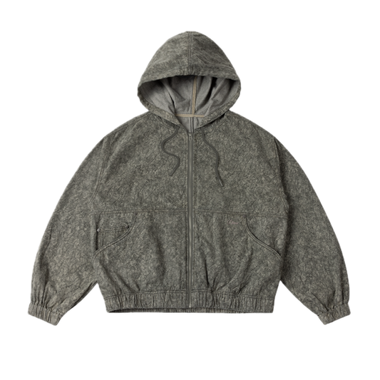 Dime Hooded Denim Jacket - Electric Charcoal