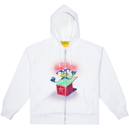 Carpet Company Jack Double Zip Hoodie - White