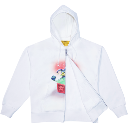 Carpet Company Jack Double Zip Hoodie - White