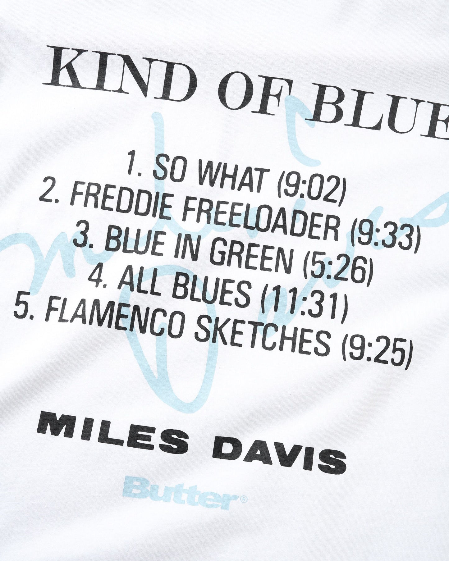 Butter Goods Miles Davis Kind Of Blue Tee - White