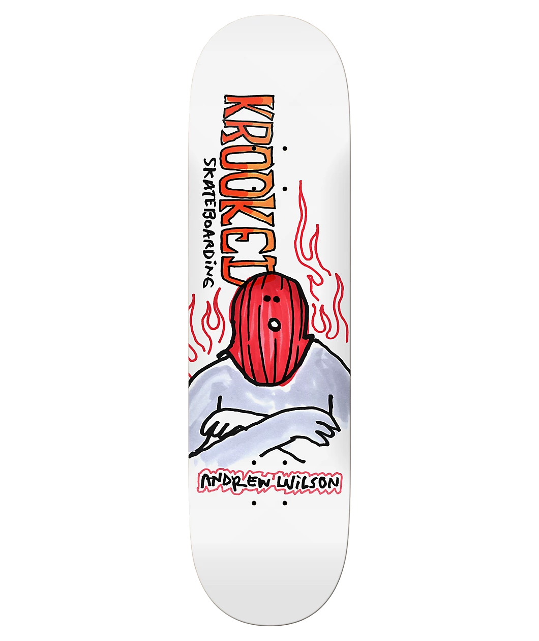 Krooked Wilson Fire Mask Deck - 8.75