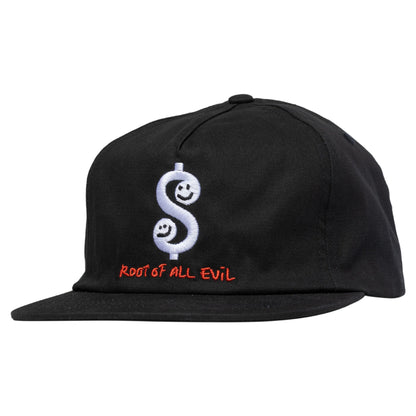 Krooked Root Snapback Hat - Black