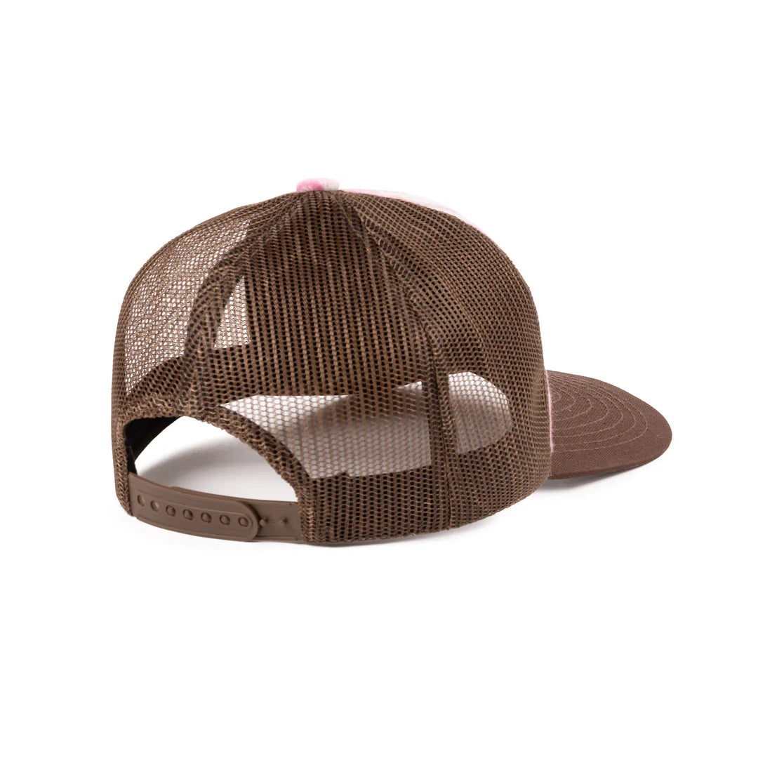 Lilypad Custom Unstructured Trucker Hat - Brown/Pink