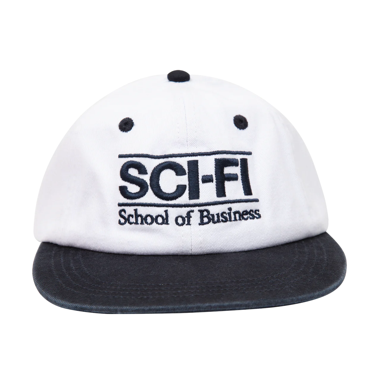 Sci-Fi Fantasy School Business Hat - White/Navy