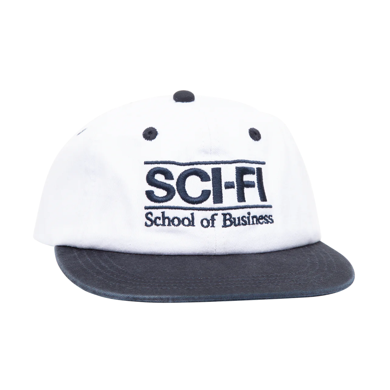 Sci-Fi Fantasy School Business Hat - White/Navy