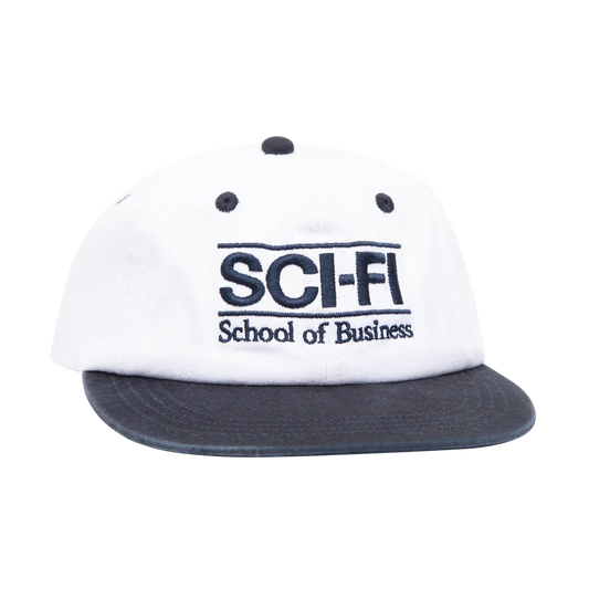 Sci-Fi Fantasy School Business Hat - White/Navy