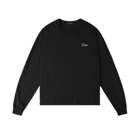 Dime Classic Small Logo Longsleeve Tee - Black