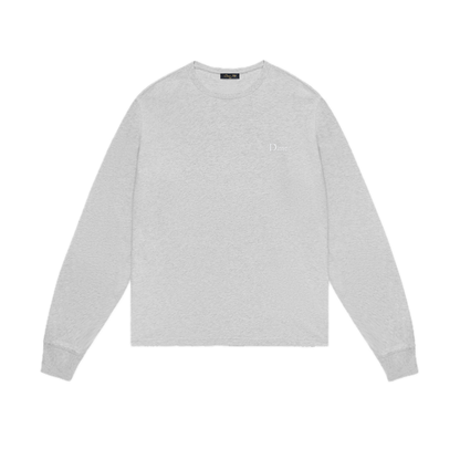 Dime Classic Small Logo Longsleeve Tee - Heather Gray