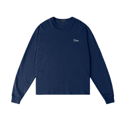 Dime Classic Small Logo Longsleeve Tee - Midnight Navy