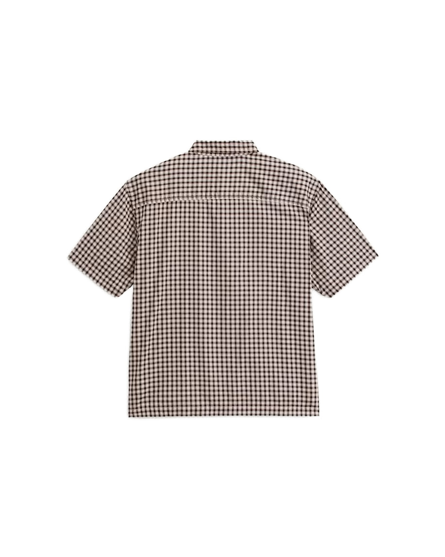 Vans Larkspur Mini Plaid Shirt -  Oatmeal Beige / Demitasse Brown