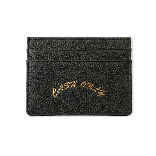 Cash Only Leather Cardholder - Black