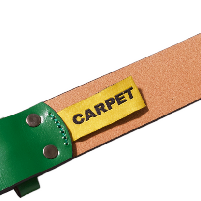 Carpet Company Leather Belt With Buckle - Green