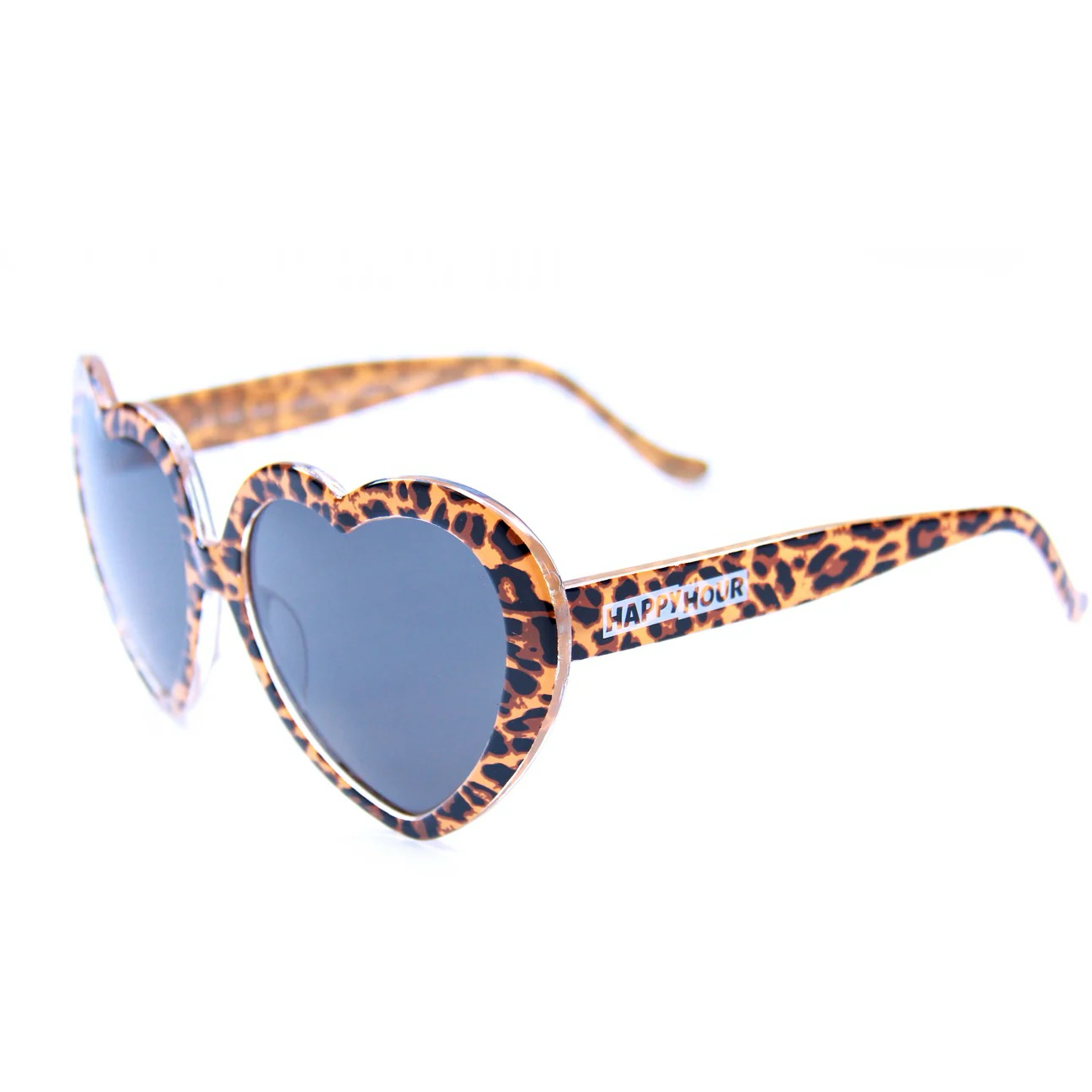 Happy Hour Heart-Ons Sunglasses - Leopard