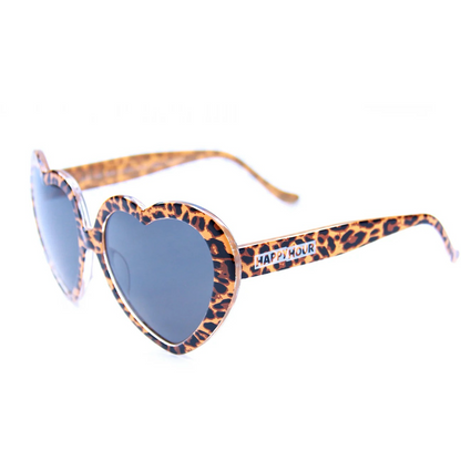 Happy Hour Heart-Ons Sunglasses - Leopard