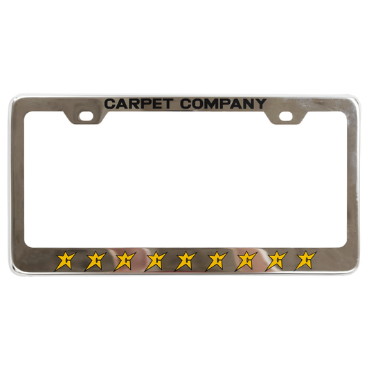 Carpet Company License Plate - Silver