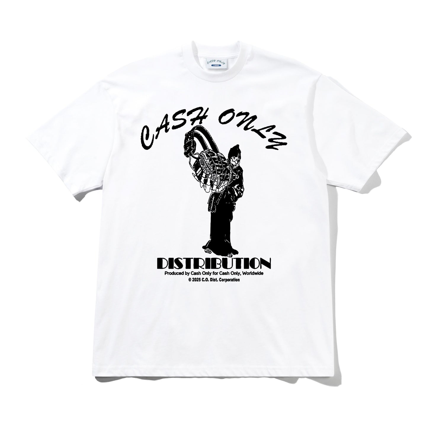 Cash Only Listen Tee - White