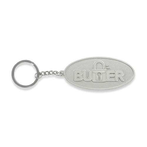 Butter Goods Lock Metal Keychain - Matte Silver