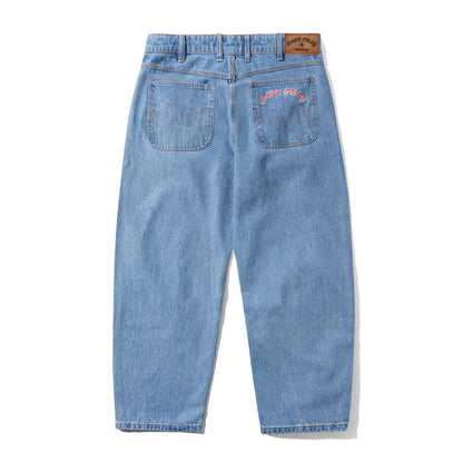 Cash Only Logo Baggy Denim Jeans - Washed Indigo
