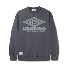 Load image into Gallery viewer, Butter Goods X Umbro Diamond Logo Crewneck - Washed Slate