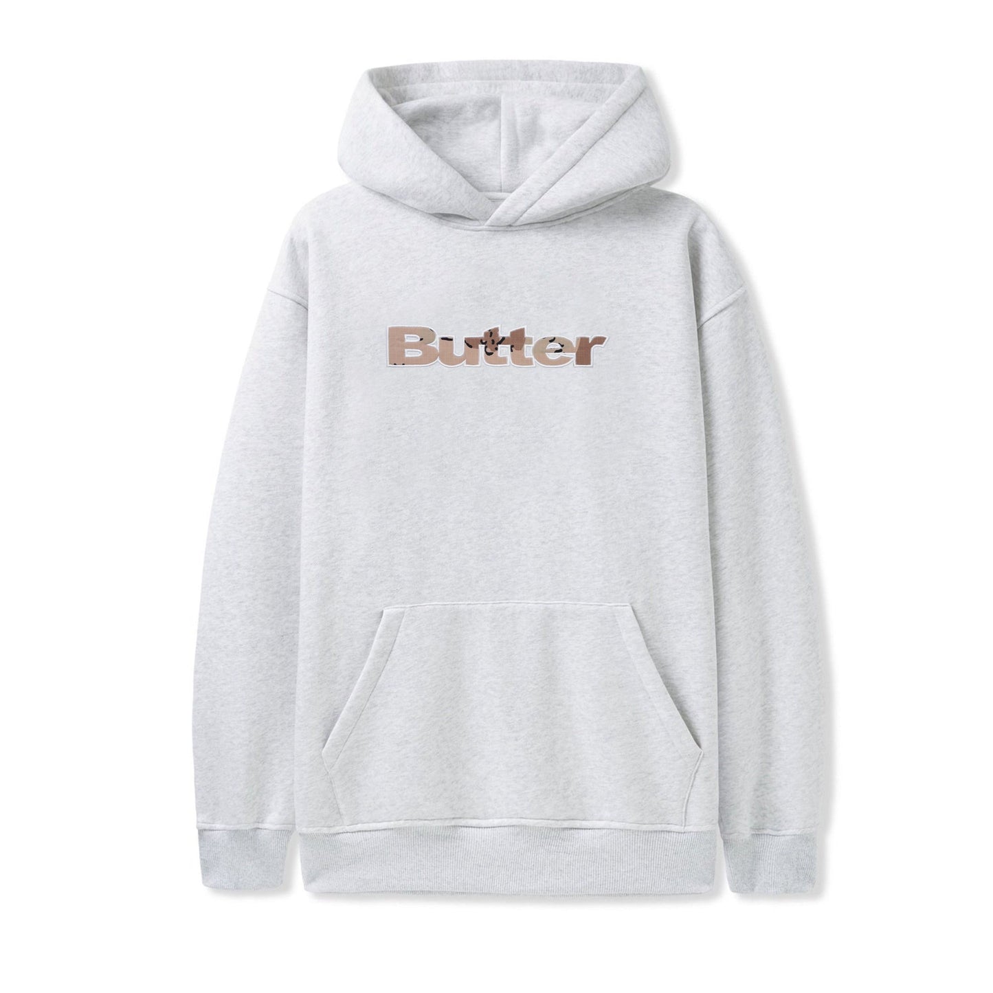 Butter Goods Logo Camo Applique Hoodie - Ash