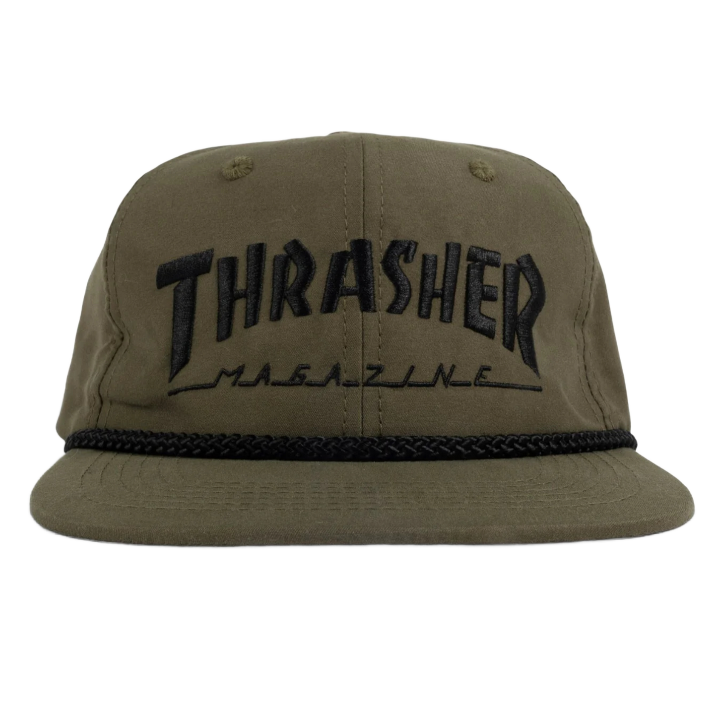 Thrasher Rope Snapback - Olive/Black