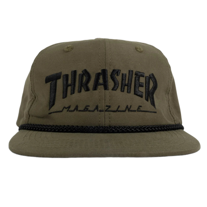Thrasher Rope Snapback - Olive/Black